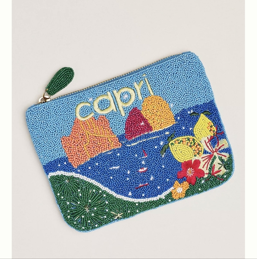 Anthropologie X Daniella Manini Beaded Capri City Pouch, New With Tags!